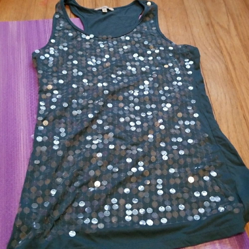 Dark teal dressy tank top