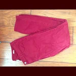 Burgundy Jeans
