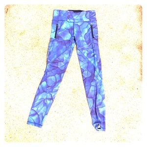 Tie dye blue Lululemon Leggings