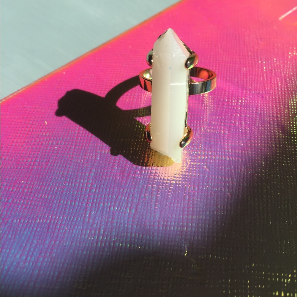 White stone ring