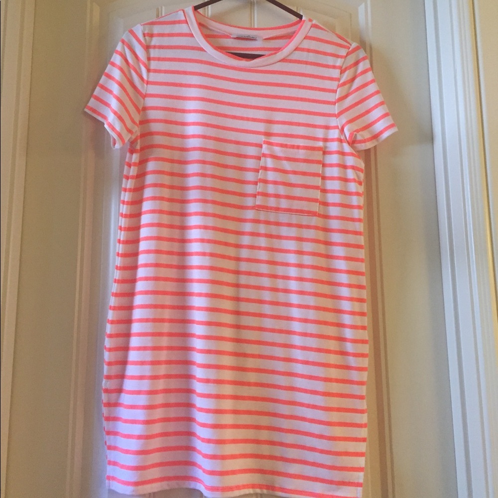 Neon and white stripe top