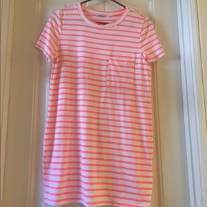Neon and white stripe top