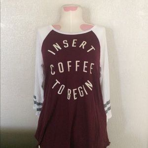 insert coffee to begin long sleeve