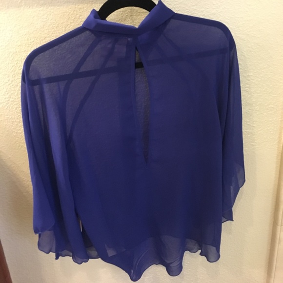 Sheer royal blue top - Picture 2 of 3