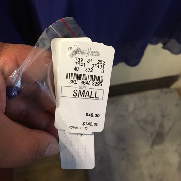 Sheer royal blue top - Picture 3 of 3