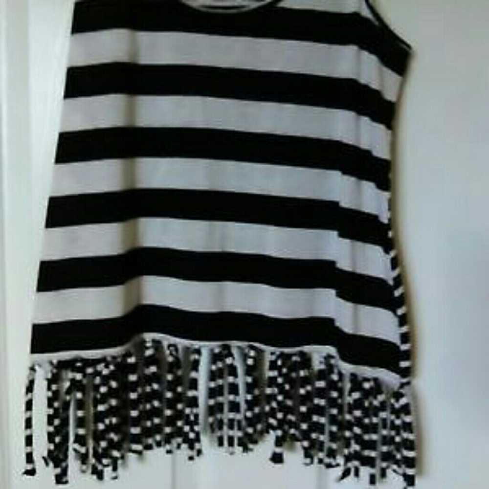 Cute String Bottom striped Tank Top Shirt