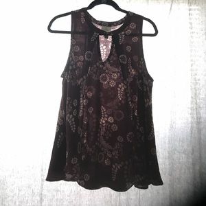 Flowery Maroon Top