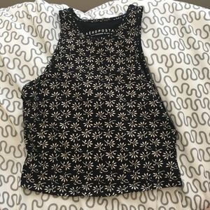 patterned crop tank