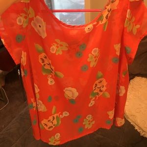 Blouse with open back