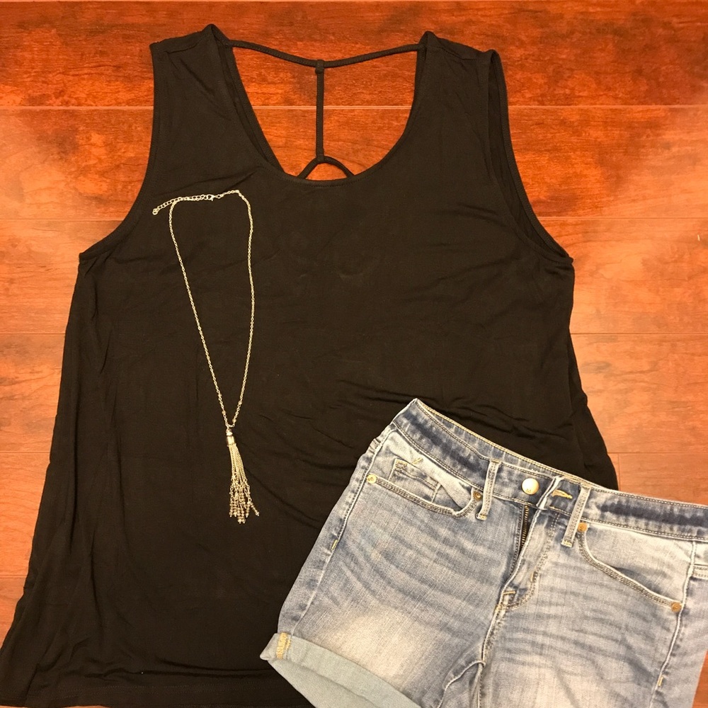 Black Strappy Tank Top