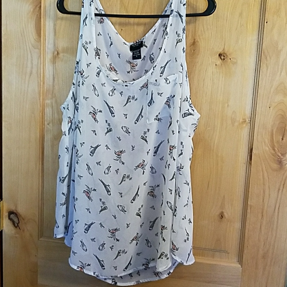 Bird pattern tank top