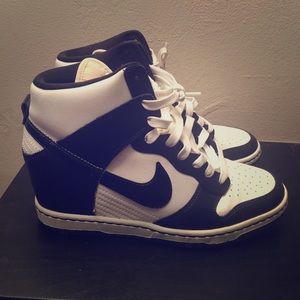Black and white Nike Dunk sky high