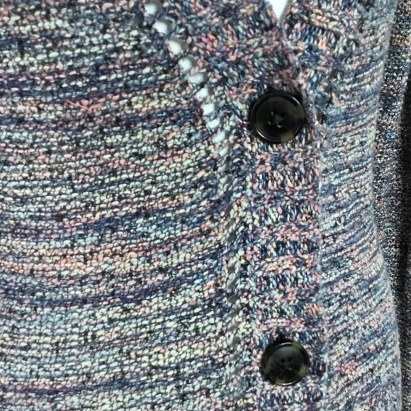 American Eagle XS Blue Pink Knit Cardigan Sweater - Picture 3 of 8