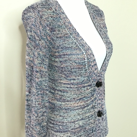 American Eagle XS Blue Pink Knit Cardigan Sweater - Picture 4 of 8