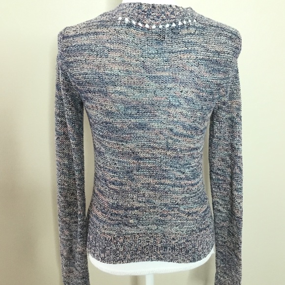 American Eagle XS Blue Pink Knit Cardigan Sweater - Picture 5 of 8