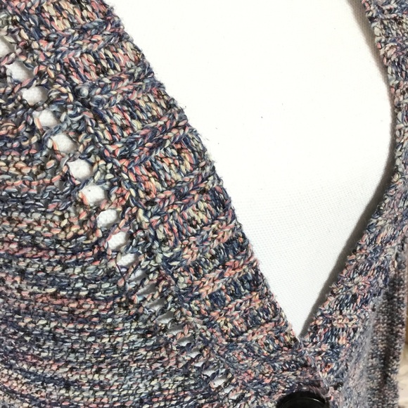 American Eagle XS Blue Pink Knit Cardigan Sweater - Picture 7 of 8