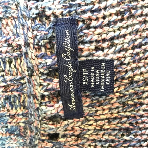 American Eagle XS Blue Pink Knit Cardigan Sweater - Picture 8 of 8