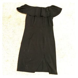 Black off the shoulder dress