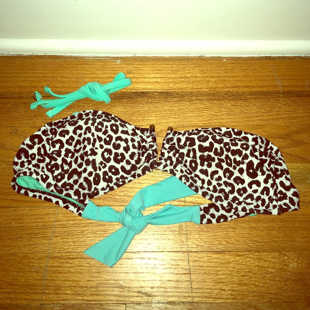 Xhilaration black and white bikini w. teal details