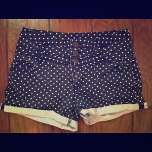 Polka Dot High-waisted Shorts