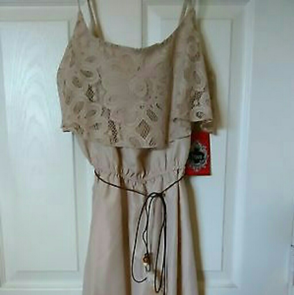 Unique Sun Dress with Feather belt