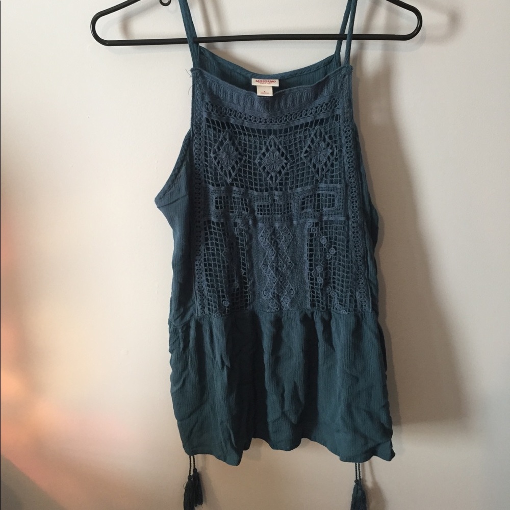 Aztec deep blue tank