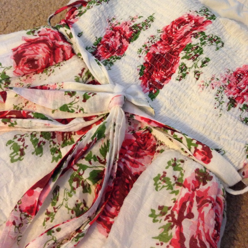 Floral Strapless Mini Dress - Picture 4 of 5