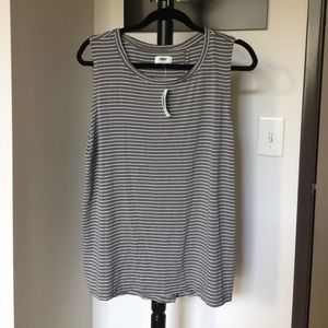 Old Navy Stripped Tank with Slit in Back