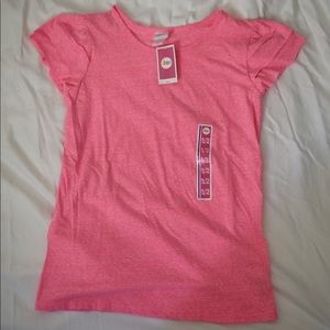 Girl's Light Pink Cotton T-Shirt