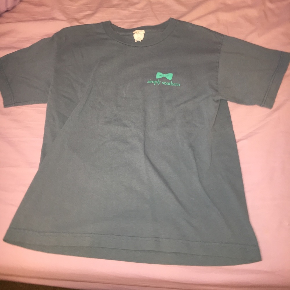 Grey blue simply southern shirt
