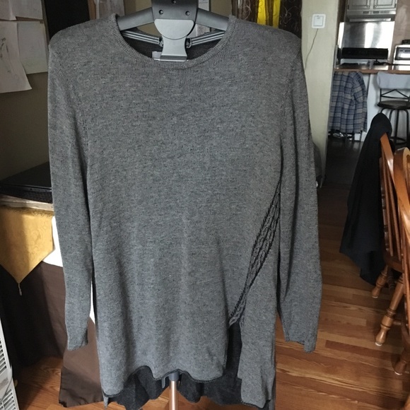 Ruff Hewn Grey Hi lo Sweater - Picture 5 of 5