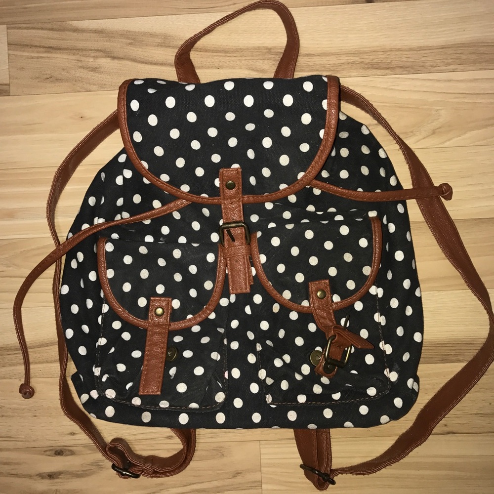 Small Polk a dot backpack