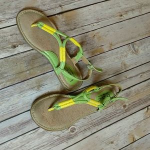 🎉🎉SALE🎉🎉 B.O.C. Yellow & Green Sandals