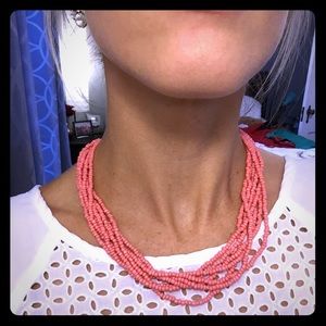 Coral beaded necklace