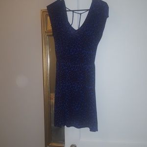 Blue leopard dress