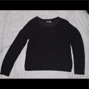 Dark Gray Patterned Sweater.