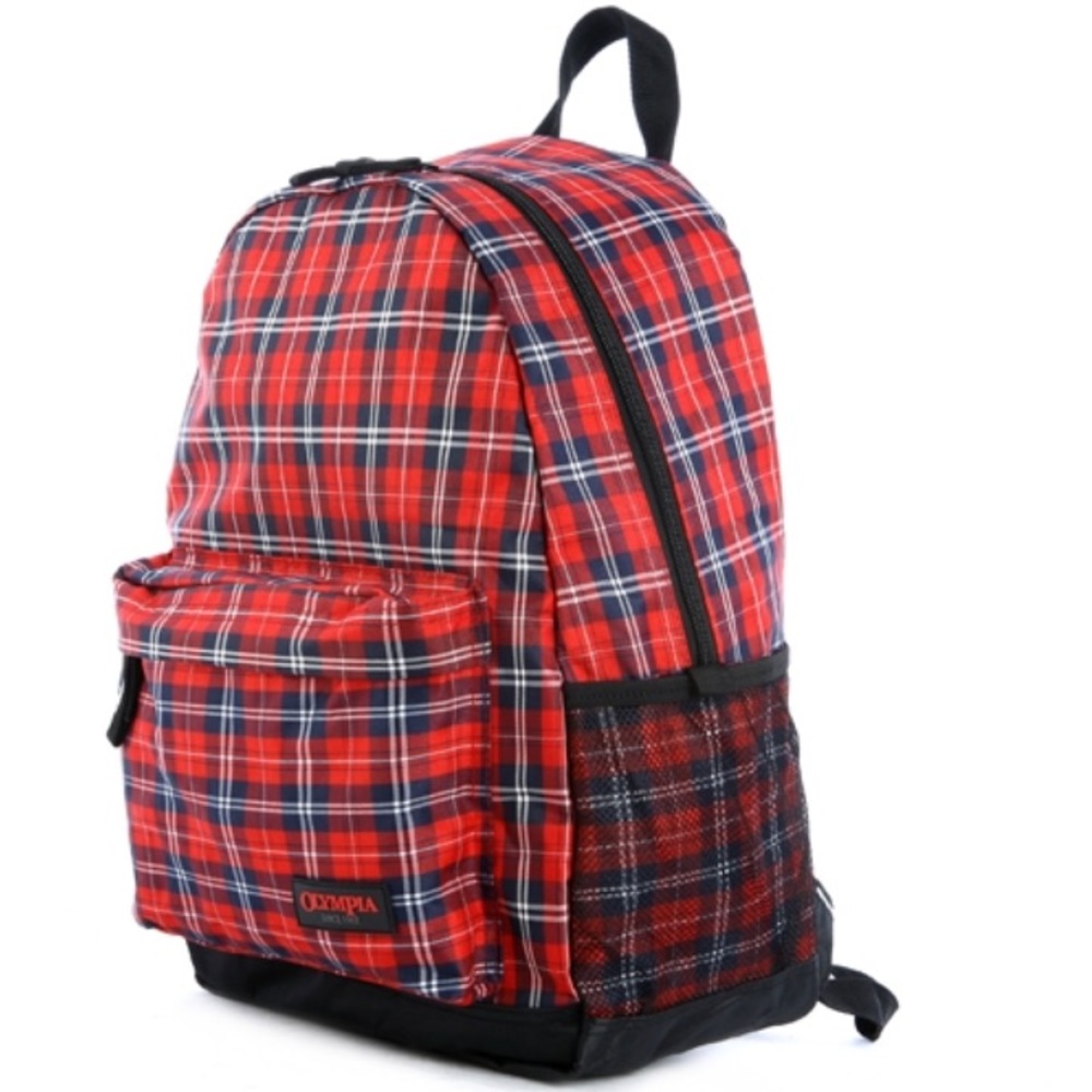 Gorgeous Red and Black Plaid Olympia Backpack!👜📓