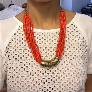 Coral and gold necklace