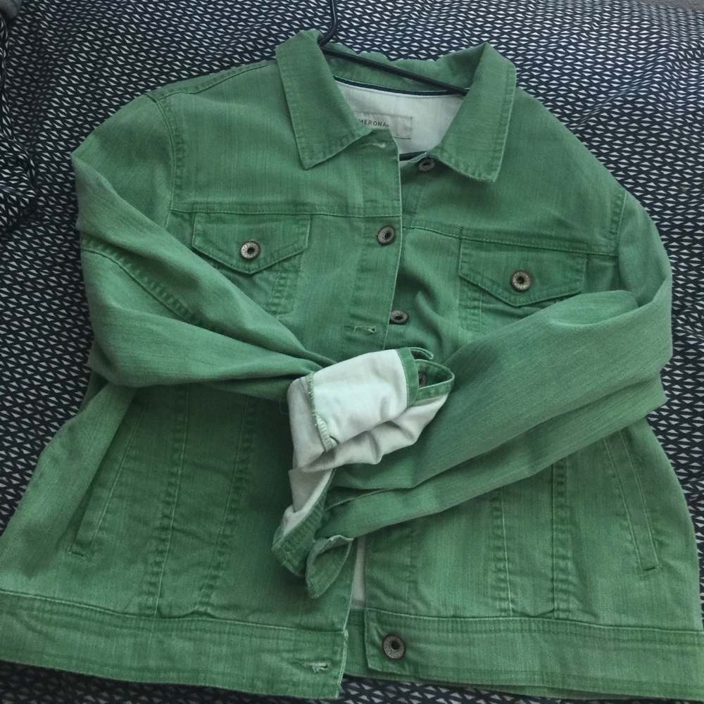 green denim jacket
