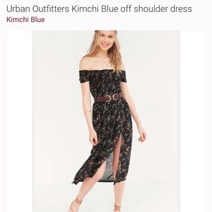 Kimchi Blue Picnic Smocked off the shoulder dress