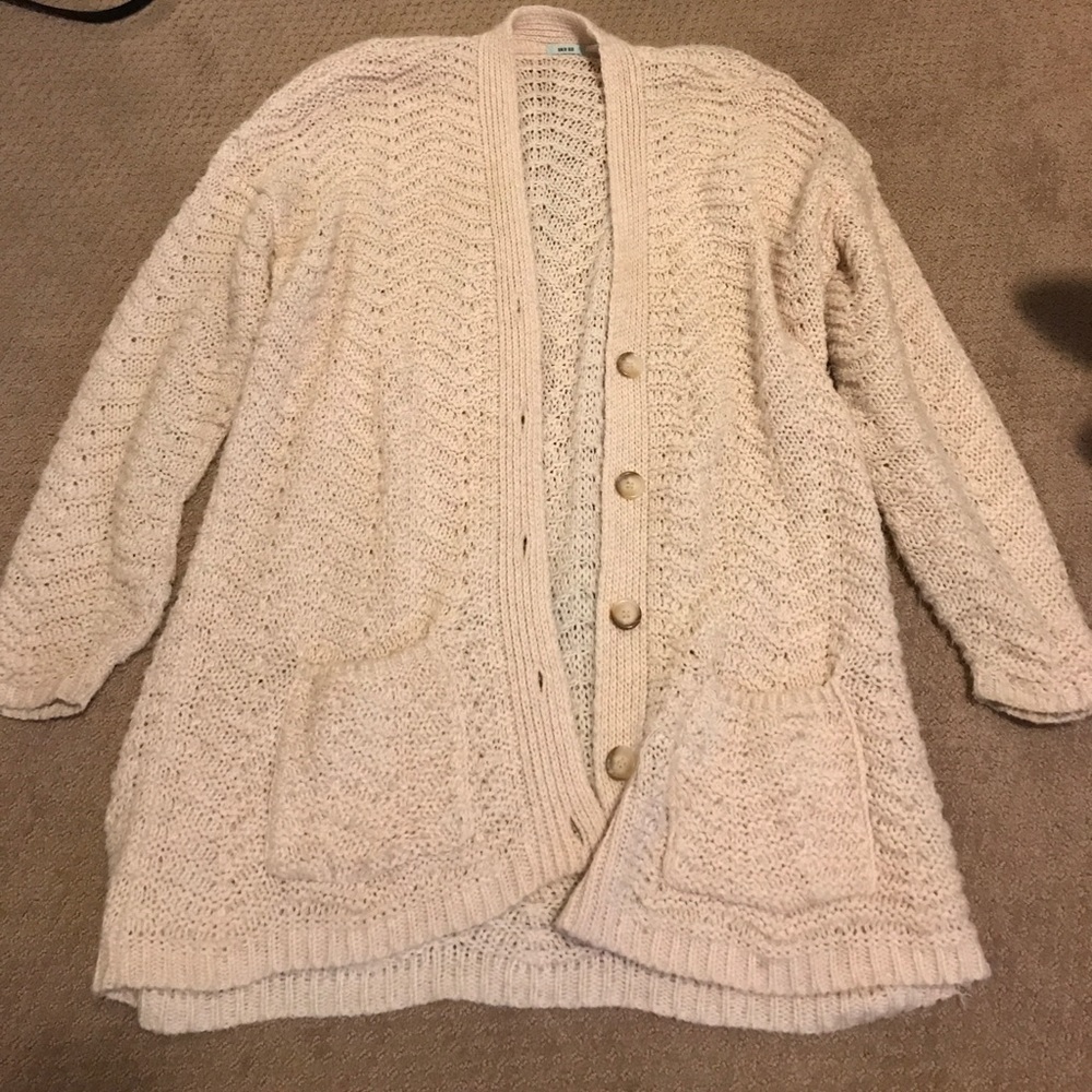 Large knit cardigan
