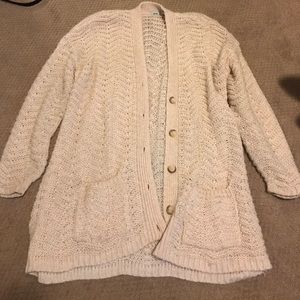 Large knit cardigan