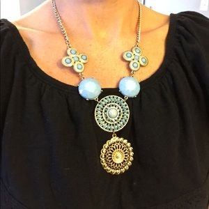 Blue and gold necklace