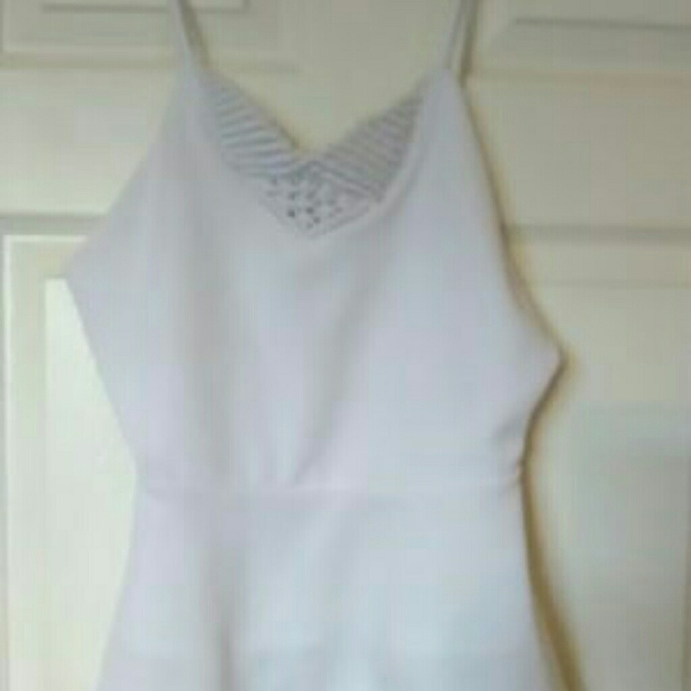 Pretty Spaghetti Strap Top with Woven Print