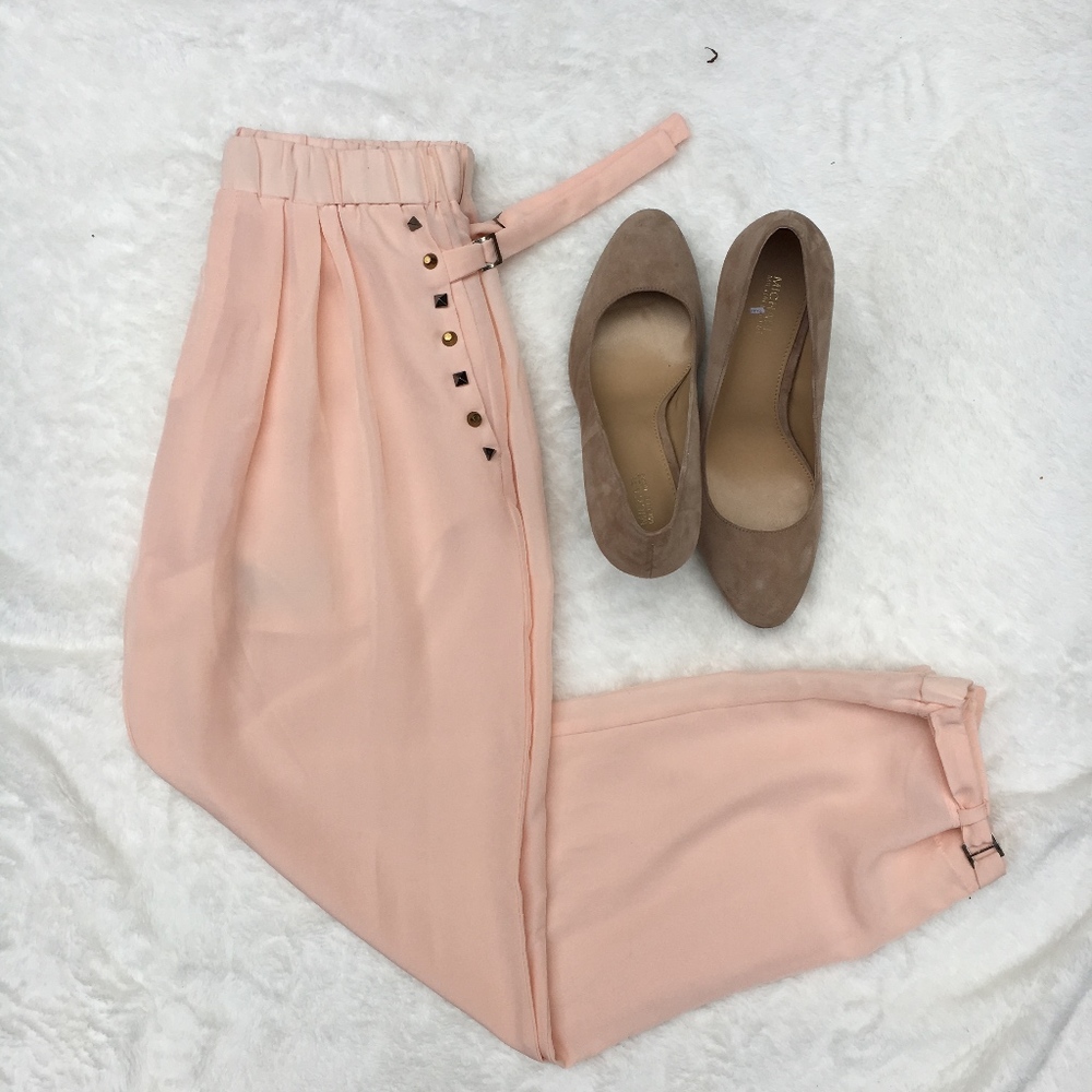 Light pink flowy pants