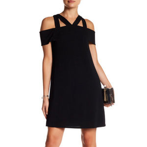 NWT London Times Cold Shoulder Cut Out LBD Dress