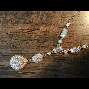 Givenchy Crystal Teardrop Necklace