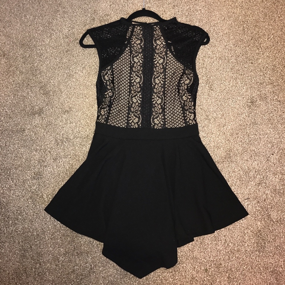 Black lace romper