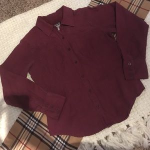 Patagonia Button Down Flannel Shirt Maroon Plaid