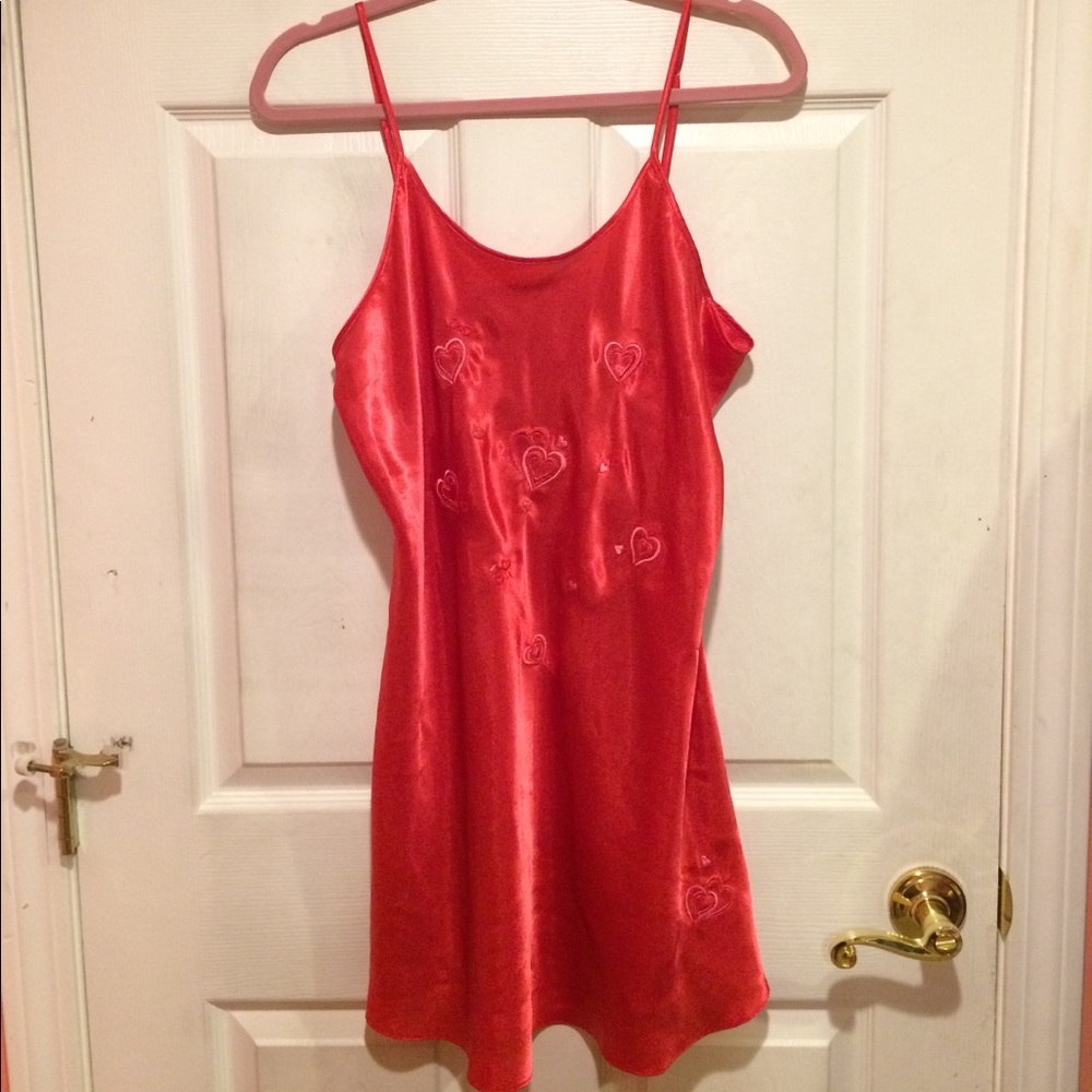 red satin slip